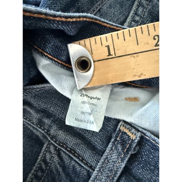 J Crew Raw Hem Womens Jeans Size 29 Cotton Straight Med Wash Blue Casual Pockets - Picture 10 of 13